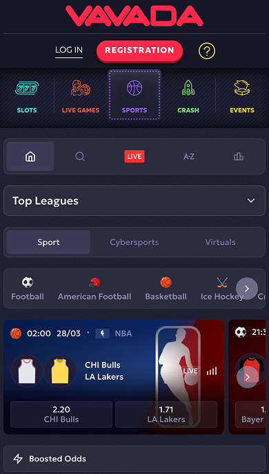 ставки на спорт Вавада